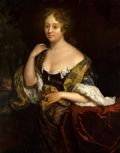 IPLUPJDY Kunstdruck Leinwand Abstrakte Leinwand Kunst Bilder Druck Wandgemälde Portret Van Isabella Agneta Deutz von Godfried Schalken oder Schalcken Gemälde Kunst Bilder für Wanddekoration 60x90cm