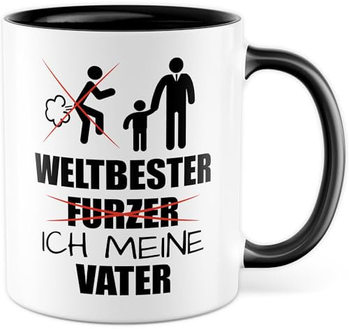 Tasse Vater Geschenk Weltbester Furzer. Ich meine Vater, Kaffeetasse Papa Humor Witz Sarkasmus Büro Geschenkidee Feierabend Bier