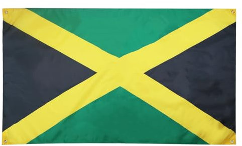 AZ FLAG Bandiera Giamaica 150 x 90 cm con 4 occhielli, bandiera giamaicana per balcone o parete