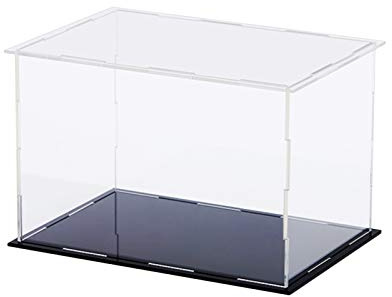 DQZRTUECA Acryl-Vitrine, Würfel, Schwarz und Klar, 10–35 cm Würfel(30x30x30CM)