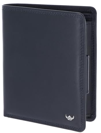 Golden Head Leder Geldbörse Polo RFID Protect Kombischeintasche 1289 Marineblau dunkelblau