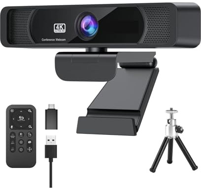 NGBFF Webcam, Webcam Grand Angle 931 HD 4K 30Fps 120 avec Microphone, télécommande, Streaming PC