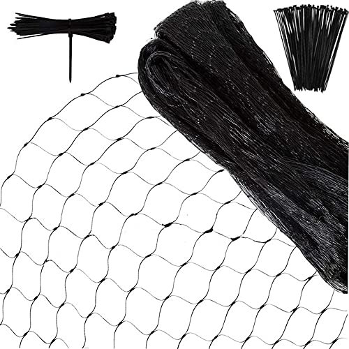 12x4m Malla Antipájaros Red Antipájaros Negro Red de protección contra Pájaros Malla Protección para Frutas Cultivos Plantas árboles Viñedos contra Aves Malla 1.8 * 1.8