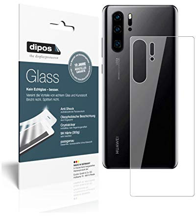 dipos I 2X Protector de Pantalla Compatible con Huawei P30 Pro Trasero Vidrio Flexible Cristal Proteccion 9H