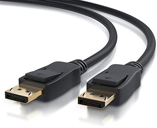 CSL - 8k DisplayPort Kabel 1,5m - Displayport auf Displayport - DP 1.4-7680 x 4320 60 Hz - 3840 x 2160 120 Hz - 1920 x 1200 240 Hz - Bandbreite von bis zu 32,4 Gbit s - HBR3, DSC 1.2, HDR 10