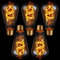 Edison Filament-Birne dimmbar E27 4 Watt Doppelwendel 1.800 K extra-warmweiß 250lm ST64 LED-Leuchtmittel Dekolampe Vintage Retro 5-Pack