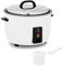 Royal Catering Cuiseur à Riz professionnel 1 950 W, 13 litres, Boîtier Inox, Cuve Aluminium Antiadhésive, Verre Mesureur et Cuillère Vapeur Électrique Pour Restaurant