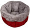 SimidunEUR Katzenkorb Hundebett Tierbett Katzenbett Hundesofa Katzensofa Kissen Flauschig Waschbar für Katzen Hunde，Vintage Rot,S (40 * 40 * 24CM)