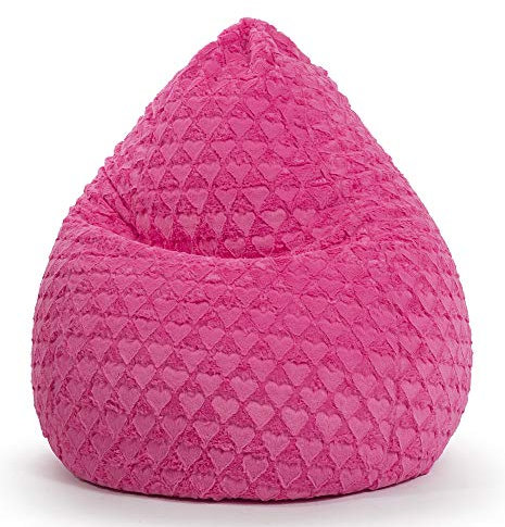 SITTING POINT only by MAGMA Sitzsack Fluffy Hearts XL ca. 220 Liter pink