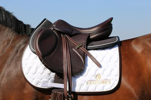 Kentucky Horsewear Schabracke Absorb ohne Kentucky-Logo, Farbe:Weiss-Weiß-Braun