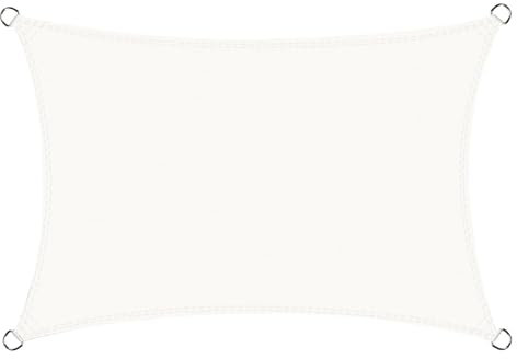 Sunnylaxx 2x3m Sonnensegel Rechteckig, Wasserdicht Sonnenschutz Sunsegel Color Creme, 95% UV-Schutz,für Außenbereich,Garten