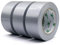 BOMEI PACK Universal - Ruban Adhésif Toilé Gris, Heavy Duty Duct Tape 3 rouleaux 50 mm x 50 m pour les travaux de réparation, fixation, de scellage, d'étiquetage et de rénovation