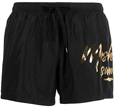 Moschino Costume Uomo Nero con Stampa Logo Dorato 6158 Nero S