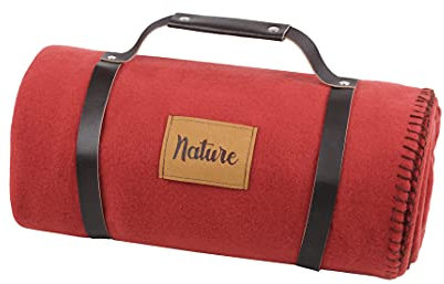 Stof - Plaid - Couverture Polaire Dawson - Rouge - Taille 130 x 150 cm - Grand Plaid Doux et Chaud pour Canapé ou Chambre - Jeté de Lit - Idéal pour Maison et Pique-Nique