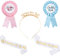 5Pcs Mom to Be Schärpe Abzeichen Mom to Be Krone Stirnband Haarreif Mummy to Be Schärpe Daddy to be Abzeichen Taufe Baby Shower Babyparty Babydusche Schwangerschaft Mutterschaft für Mädchen Junge