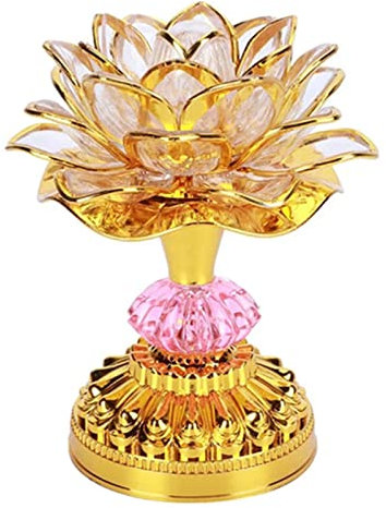 LED Lotus Bouddhiste Changement de Couleur Bouddha Lotus Lampes À Piles Bouddhiste Lampe Culte Prière Foi Fourniture, sans Music