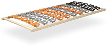 i-flair 7-Zonen Lattenrost TFlex50F 120x200 cm Teller Lattenrahmen Hergestellt in der EU - Starr