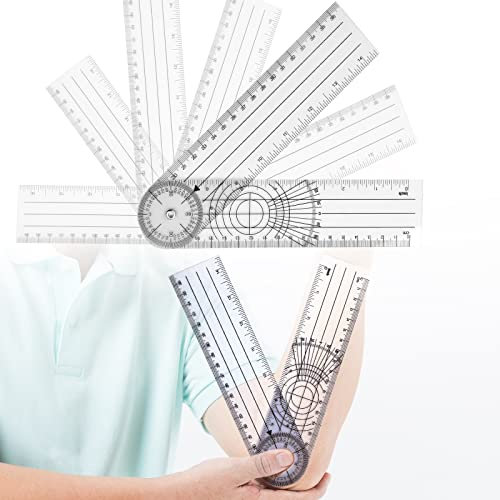 1 Stücke 360° Goniometer Winkelmesser Drehbares Medizinisches Goniometer Winkelmesser Transparent Langlebig Leicht Zu Tragen Geeignet Für Zuhause Und Studenten