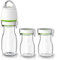 FOSA Carafe avec couvercle sous vide, lot de 4 pièces, 3 carafes en verre (334,5 g x 1 et 2 x 500 ml) avec pompe à vide, pichet à vide – pour thé glacé, jus, lait et boisson..