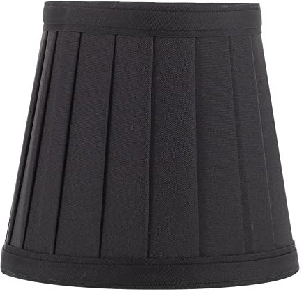 OSALADI Drum Candelabra Shade Side Plissee Accessoires Pendant Natural Indoor Lampshade Cover Wall Medium Dekorativer Stil Plissee Decke Für Kronleuchter Black Room Netter Kleiner Ersatz