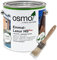OSMO Einmal-Lasur HS Plus (Kiefer 9221) 2,5 Liter + Flächenstreicher Pinsel von Pfahler Gratis. Dekorativer, seidenmatter Holzschutz-Anstrich auf Naturölbasis für Holz im Außenbereich.