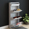 [en.casa] Zapatero de Pared Sokndal Organizador de Zapatos con 3 Puertas para 6 Pares y 1 Compartimento Pequeño Mueble de Calzados para Entrada Pasillo Metal 118 x 50 x 15 cm - Blanco