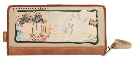 Anekke - Große Geldbörse für Damen - RFID-Schutz - Brieftasche aus Kunstleder mit Reißverschluss Amazonia - Zubehör und Accessoires für Damen - 18 x 10 x 2 cm, bunt, Einheitsgröße