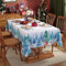 Weihnachten Tischdecke Weihnachtstischdecke 150x220cm Rechteckige Waschbare Tischdecke Weiß Esstischdecke Winter Tischdecke Tischdekoration Weihnachten Küchendekoration