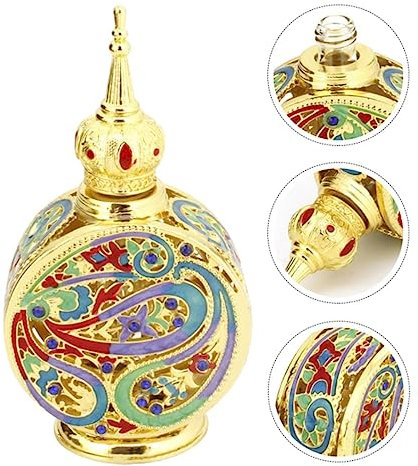 Flasche, Vintage-Flaschen, Diffusor-Behälter, Duft, nachfüllbar, ätherisches Öl, befüllbar, cremefarben, Kristall, leer, Aroma-Golden