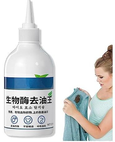 Wäscherei-Reinigungsspray Waschmittel, Fleckenentferner für Kleidung, aktives Enzym-Wäsche-Fleckenentferner, No-Wash Ölfleckenreiniger, Kleidung Entfetten Waschmittel, für Fett von Wäsche (1PC)