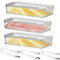 3PCS Cheese Saver 2.6 L/110 Oz,Bpa-Free Cheese Storage Cheese Container for Fridge,Timing Cold Meat Container with Lid and Clip,Reusable Food Storage Containers for Sausage/Cold Cuts/Cheese Slice