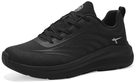 Tamaris Comfort Damen Sneaker flach Sportlich Vegan, Schwarz (Black), 45 EU