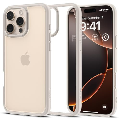 Spigen Ultra Hybrid Case Compatible with iPhone 16 Pro - Natural Titanium