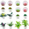 GORGECRAFT 26 Plante Succulente en Pot pour Maison de Poupée en Résine Miniature Bonsaï Artificiel Mini Pot de Fleurs pour Maison, Salle de Bain, Bureau, Décoration de Table, Décoration de Verdure