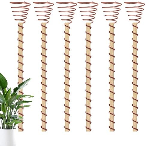 Elektrokultur Kupfer Gartenantenne, 6 Stück 12-Zoll Kupferpfähle Für Den Garten, Lange Kupferpfähle Für Den Garten, Lange Kupfer Garten Pfähle Für Wachsende Garten, Pflanzen