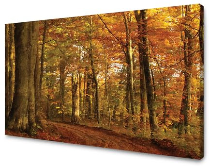 GP TONER Leinwandgemälde für Büro- und Wohnungsdekoration, Pastellstil, Bäume, Wald im Herbst, 40 x 120 cm