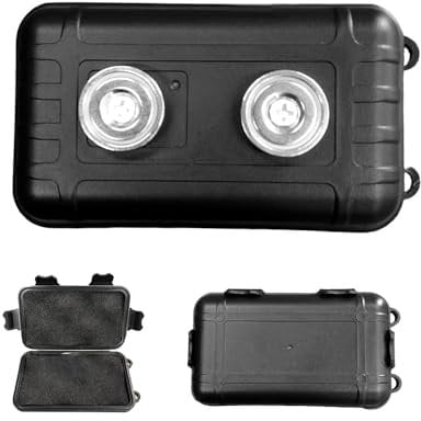 WDKXCN Magnetic Key Box Under Car, Magnetic Key Holder, Waterproof Magnetic Hidden Key Holder, Magnetic Car Key Case for Outdoor Travel Hiding Keys USB Car Storage (Black)