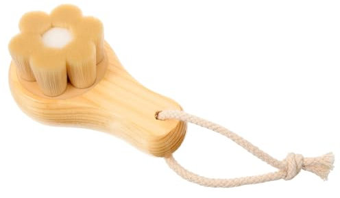 CRILSTYLEO Gesichtsbürste Mit Holzgriff Für Sanftes Peeling Und Gründliche Porenreinigung Für Hauttypen