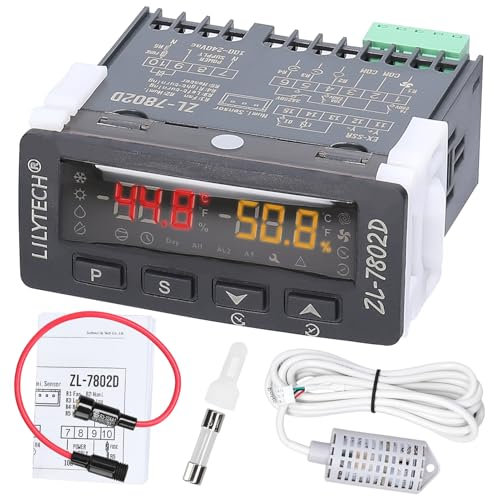 ZL-7802D Automatischer Inkubator, multifunktionaler Temperatur- und Feuchtigkeitsregler, digitaler Hygrostat-Thermostat zum Wenden von Eiern und PID-Regelung
