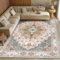 BSGIFT Teppich Wohnzimmer 160x230, Waschbare Teppich Boho Vintage Kurzflor Groß Rug für Schlafzimmer Esszimmer rutschfest Wohnzimmerteppich, Orientalischer Teppiche Beige