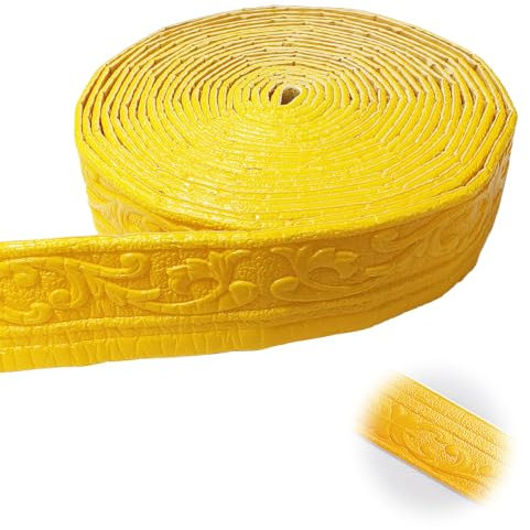 Zierleisten Selbstklebend 10m - Tapeten-, Decken- & Fenstersprossen für Flure, Ecken, Heimdekoration (Golden)