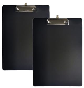 Portablocco A4,2 PCS Portablocchi e Portamoduli,Cartelline Portadocumenti,Portablocco con Portapenne Portabloccos con Contenitore,Portabloccos in Plastica con Clip Retrattile per Ufficio e Scuola