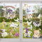 AUGSUN Autocollants de Fenêtre de Pâques 9 Feuilles, Autocollants Réutilisables Croix Religieuse, Lapin, Agneau, Fleurs de Lys, Décorations de Printemps pour Maison et Fenêtres