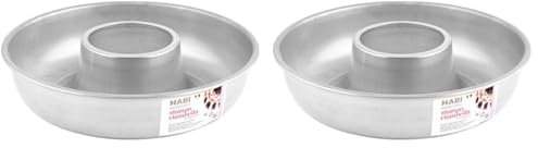 Habi Stampo Stampo per Ciambella, Alluminio, Grigio, 24 x 7 cm (Confezione da 2)