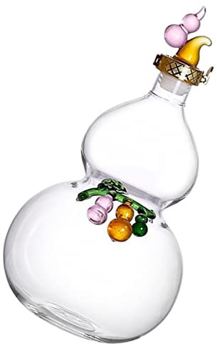 Alipis Bouteille de vin Bouteille Verre Bouteille de Whisky jus Boire Gourde avec Bouchon Gourde Eau Bouteille d'eau Bouteilles de vin avec pichet de vin calebasse Un Verre