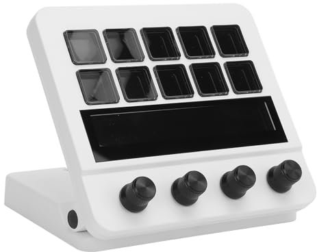 Masyrt Stream Controller with 10 Keys Dashboard Customizable LCD Buttons Studio Control Deck Keypad for PC Streaming