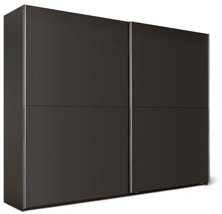 MESIO Kleiderschrank in Graphit - Vielseitiger Schwebetürenschrank 2-türig mit viel Stauraum - 270 x 210 x 60 cm (B/H/T)