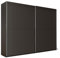 MESIO Kleiderschrank in Graphit - Vielseitiger Schwebetürenschrank 2-türig mit viel Stauraum - 270 x 210 x 60 cm (B/H/T)