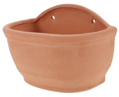 MOBUTOFU Maceta De Pared De Roja Diseño Minimalista para Plantas De Interior y Exterior Soporte De Flores Colgante para Jardín y Balcón Incluye Orificio De Drenaje