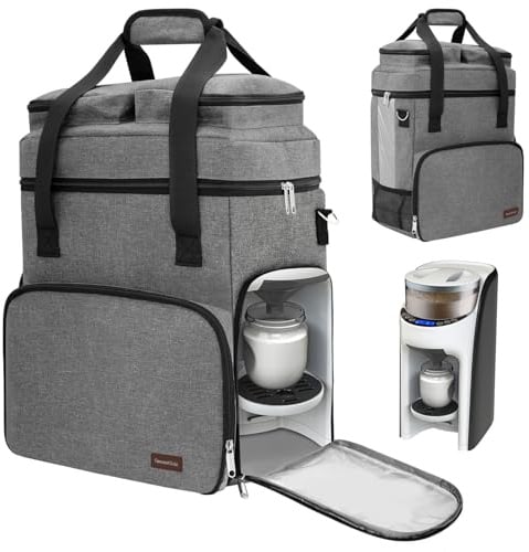 Carrying Case Compatible with Baby Brezza Formula Pro Advanced Formula Maker,Portable Formula Mixer Travel Organizer Bag with Shoulder Strap and Storage Pockets for Bottles,Baby Essentials